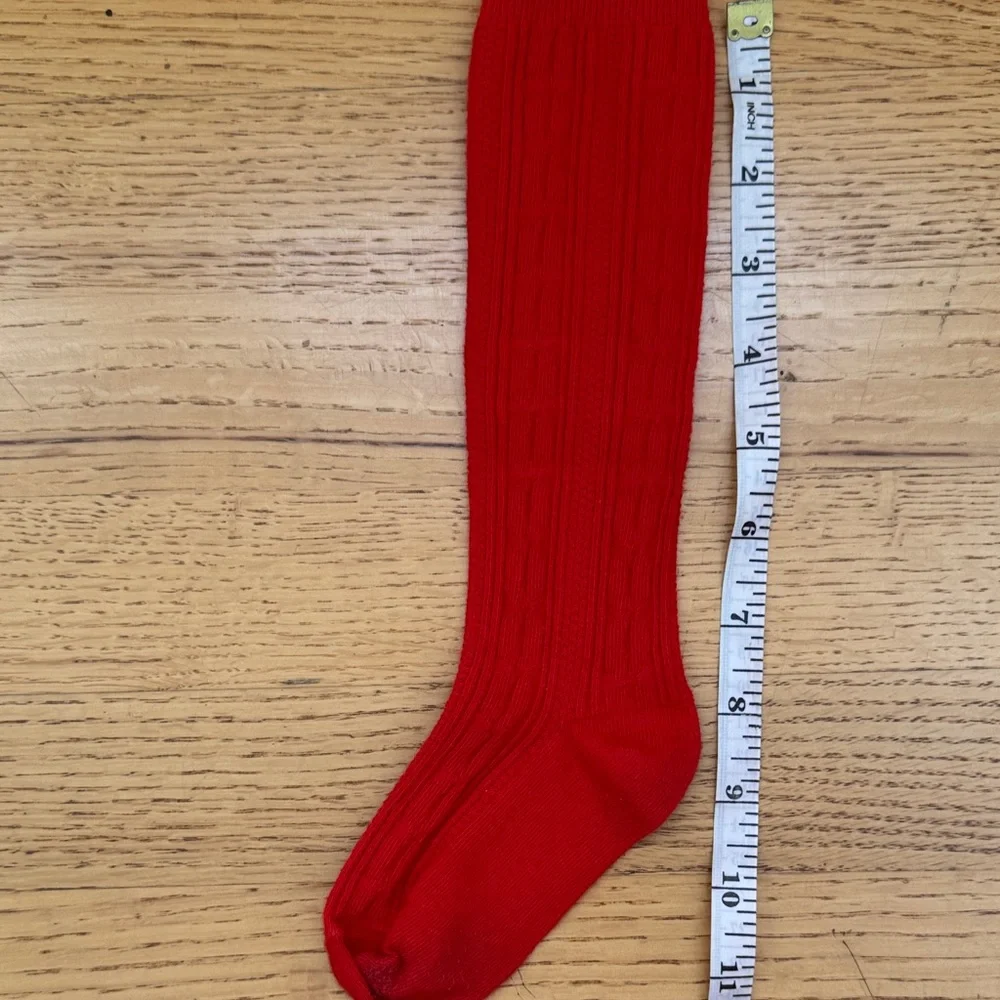 Vibrant Red Kids' Knee-High Socks